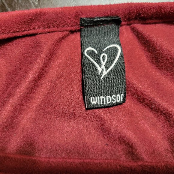 Windsor Red Suede BodyCon Dress - Picture 2 of 2